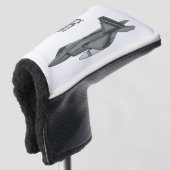 Couvre-club De Golf Illustration de l'avion de chasse (Devant 3/4)