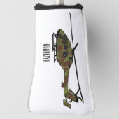 Couvre-club De Golf Illustration de l'hélicoptère de l'armée (Tourné à 90°)