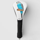 Couvre-club De Golf Illustration de l'oiseau bleu budgerigar (Devant)