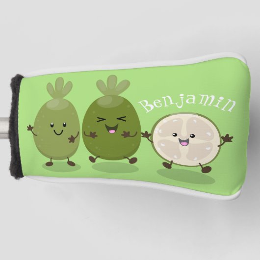 Couvre-club De Golf Illustration de mignonne guava feijoa (Devant)