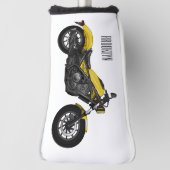 Couvre-club De Golf Illustration de moto Cruiser (Tourné à 90°)