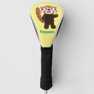 Couvre-club De Golf Illustration de panda rouge mignon