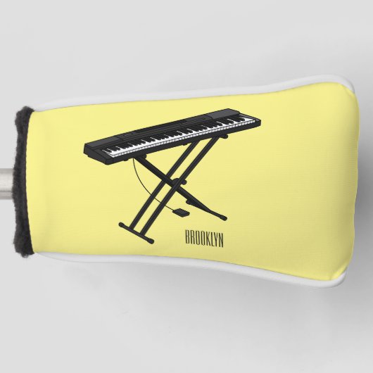 Couvre-club De Golf Illustration de piano clavier (Devant)