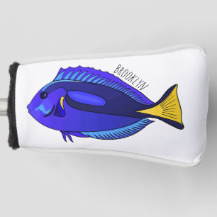 Couvre-club De Golf illustration de poisson tang bleu de dessin animé