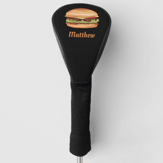 Couvre-club De Golf Illustration de restauration rapide Hamburger avec (Devant)