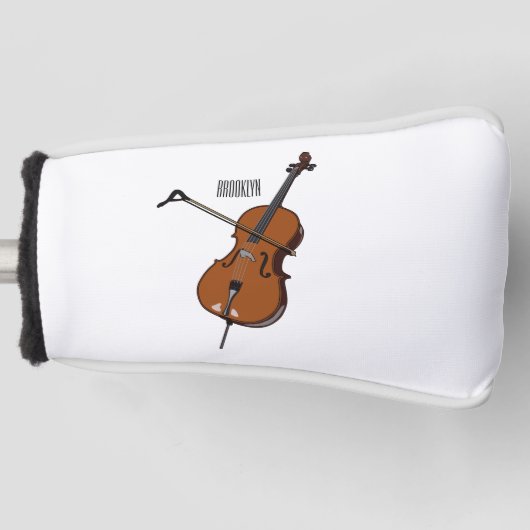 Couvre-club De Golf Illustration de violoncelle (Devant)
