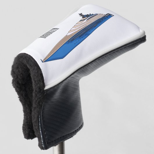 Couvre-club De Golf Illustration de yacht (Devant 3/4)