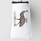 Couvre-club De Golf Illustration d'Emu bird (Tourné à 90°)