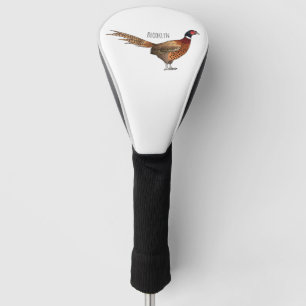 Couvre-club De Golf Illustration d'oiseau faisan à cou circulaire