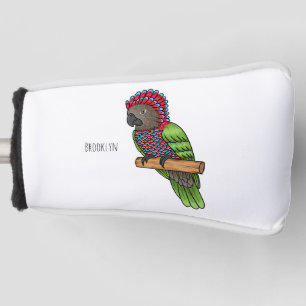 Couvre-club De Golf Illustration d'oiseau perroquet à tête de faucon
