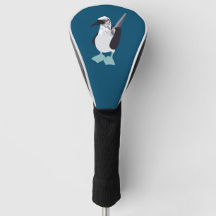 Couvre-club De Golf Illustration d'oiseaux de mer à pied bleu