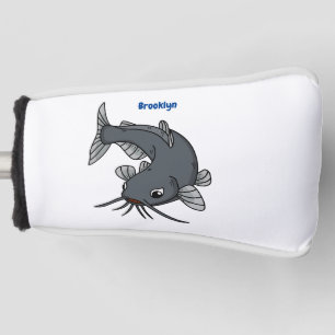 Couvre-club De Golf Illustration du poisson-chat mignon