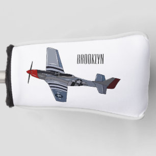 Couvre-club De Golf Illustration d'un avion de chasse-bombardier