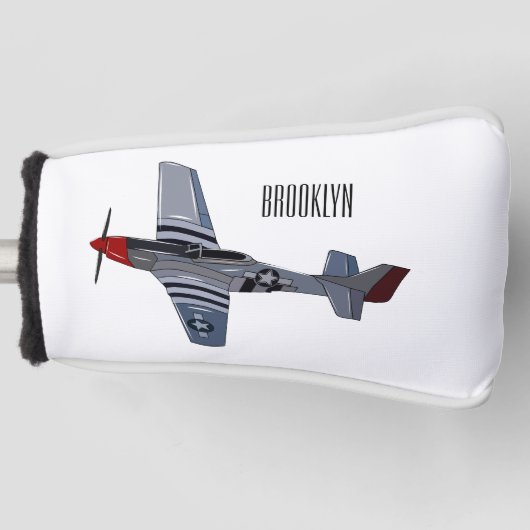 Couvre-club De Golf Illustration d'un avion de chasse-bombardier (Devant)