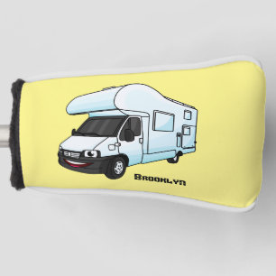 Couvre-club De Golf Illustration d'un campervan heureux