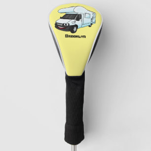 Couvre-club De Golf Illustration d'un campervan heureux