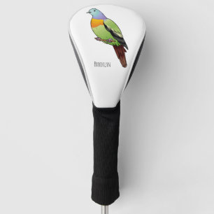 Couvre-club De Golf Illustration d'un pigeon à cou rose