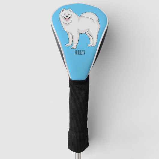 Couvre-club De Golf Illustration Samoyed dog (Devant)