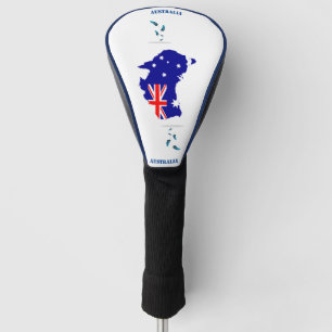 Couvre-club De Golf Image drapeau du vecteur en forme semi-australienn