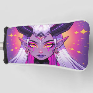 Couvre-club De Golf Imaginaire foncé Demon Princesse Anime Girl