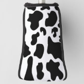 Couvre-club De Golf Impression de vache noire et blanche (Tourné à 90°)