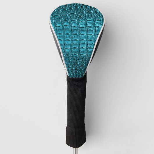 Couvre-club De Golf imprimé turquoise turquoise aqua bleu alligator te (Devant)
