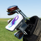 Couvre-club De Golf Infinity with purple feather (In Situ)