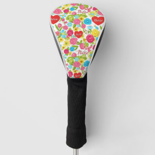Couvre-club De Golf Infirmière Colorée Motif Floral (2)