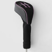 Couvre-club De Golf Initiale de nom en monogramme violet élégant (Incliné)