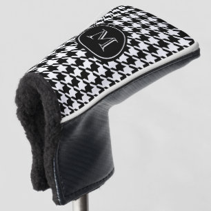 Couvre-club De Golf Initiale décorée d'un monogramme de pied-de-poul