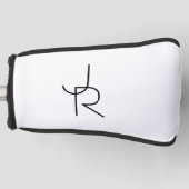 Couvre-club De Golf Initiales de chevauchement à l'aspect moderne (Devant)