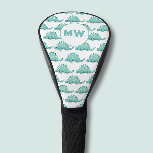 Couvre-club De Golf Initiales de Dinosaur Stegosaurus