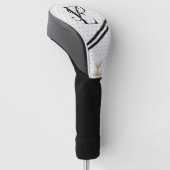 Couvre-club De Golf initiales de typographie monogramme E+P (Incliné)