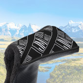 Couvre-club De Golf Initiales modernes avec nom Monogram Motif