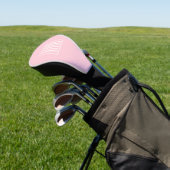 Couvre-club De Golf Initiales Monogramme | Blanc Sur Rose Clair (In Situ)