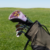 Couvre-club De Golf Initiales Monogramme Floral Papillon Élégant (In Situ)