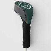 Couvre-club De Golf Initiales Monogramme Moderne Vert Émeraude (Incliné)