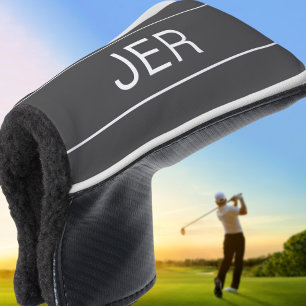 Couvre-club De Golf Initiales personnalisées golfeur élégant putter gr