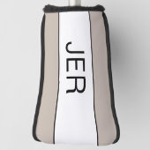 Couvre-club De Golf Initiales Personnalisées Monogramme Moderne Tan Pr (Tourné à 90°)