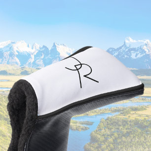 Couvre-club De Golf Initiales superposées de style moderne