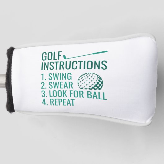 Couvre-club De Golf Instructions de golf (Devant)