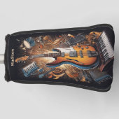 Couvre-club De Golf Instruments de musique de nom personnalisé (Devant)
