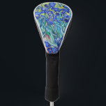 Couvre-club De Golf Irises Vincent van Gogh<br><div class="desc">Irises (1889) Vincent van Gogh. Un beau paysage estival. Les iris bleus fleurissent dans un lit fleuri dans un jardin verdoyant. Reproduction d'oeuvres d'art célèbres dans le domaine public.</div>