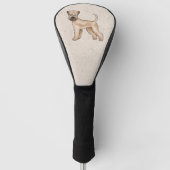Couvre-club De Golf Irlandais Doux Manipulé Terrier mignon chien beige (Devant)
