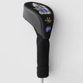Couvre-club De Golf Islande & Drapeau Clubs de Golf Monogrammes Couver (Incliné)