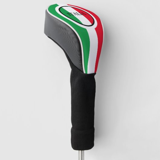 Couvre-club De Golf Italie Drapeau italien Rouge Blanc Vert Italia (Incliné)