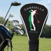 Couvre-club De Golf Italie Viva l'Italia Drapeau Italien Femme Nom du