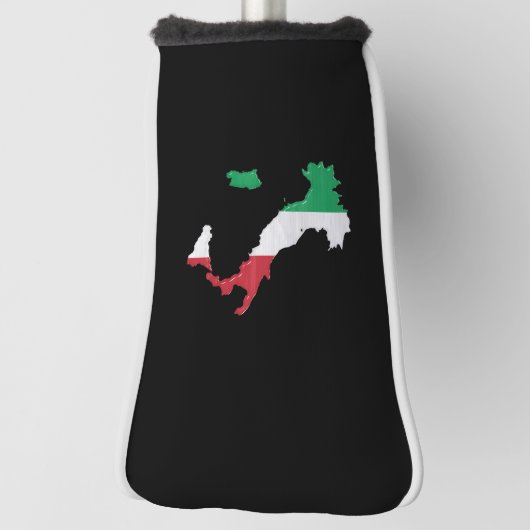 Couvre-club De Golf Italy flag and map (Tourné à 90°)