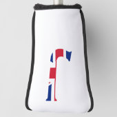 Couvre-club De Golf J Monogramme superposé sur le drapeau Union Jack (Tourné à 90°)