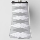 Couvre-club De Golf Jacquard gris moderne du milieu du siècle (Tourné à 90°)